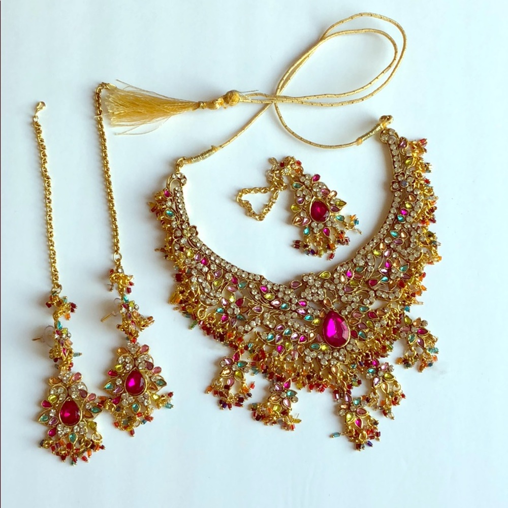 Bridal necklace set indian/pakistani party wear